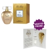 La Rive Golden Woman 75 ml + Perfume Sample Spray Paco Rabanne Lady Million Eau My Gold
