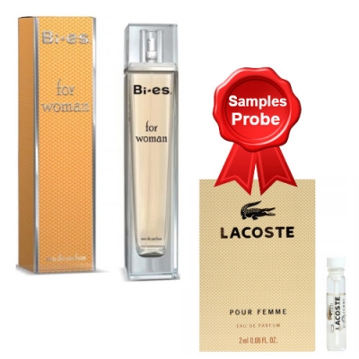 Bi-Es For Woman 100 ml + Perfume Sample Lacoste Pour Femme