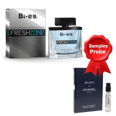 Bi-Es Fresh Zone 100 ml  + Perfume Sample Spray Chanel Bleu de Chanel