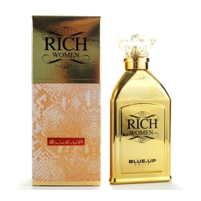 Blue Up Rich Gold Women 100 ml + Perfume Sample Spray Paco Rabanne Lady Million Eau My Gold