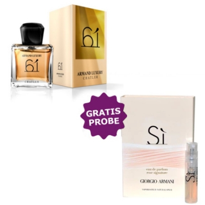 Chatler Armand Luxury 61, 100 ml + Perfume Sample Spray Giorgio Armani Si
