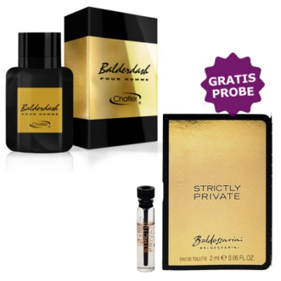Chatler Balderdash Black 100 ml + Perfume Sample Spray Baldessarini Strictly Private