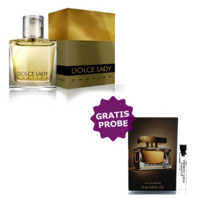 Chatler Dolce Lady Gold 100 ml + Perfume Sample Spray Dolce Gabbana The One Women