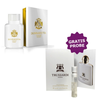 Chatler Donnavetta 100 ml + Perfume Sample Spray Trussardi Donna