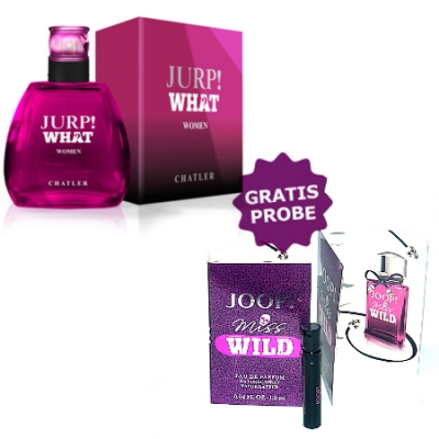 Chatler Jurp What Woman 100 ml + Perfume Sample Spray Joop! Miss Wild