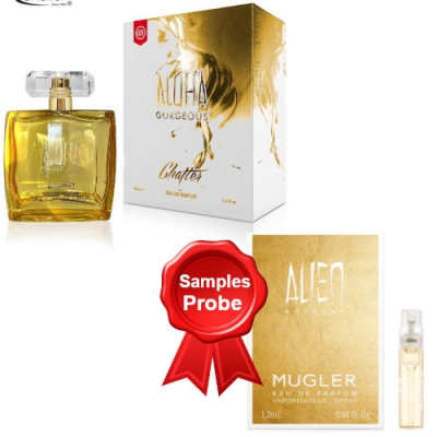 Chatler Aloha Gorgeous 100 ml + Perfume Sample Spray Thierry Mugler Alien Goddess