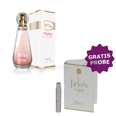 Chatler Aquador My Love 100 ml + Perfume Sample Spray Dior Jadore In Joy
