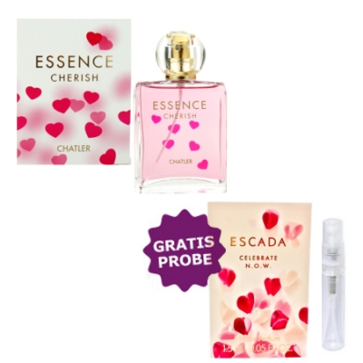 Chatler Essence Cherish 100 ml + Perfume Sample Escada Celebrate N.O.W.