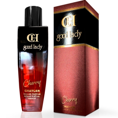Chatler CH Good Lady Cherry 100 ml + Perfume Sample Spray Carolina Herrera Very Good Girl