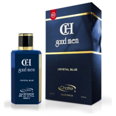 Chatler CH Good Men Crystal Blue 100 ml + Perfume Sample Spray Carolina Herrera Bad Boy Cobalt