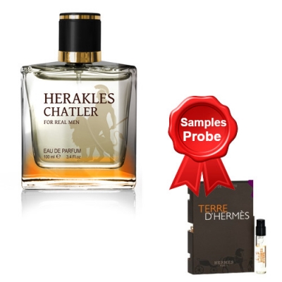 Chatler Herakles 100 ml + Perfume Sample Spray Hermes Terre D'Hermes