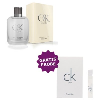 Chatler its OK Classic 100 ml + Perfume Sample Spray Calvin Klein CK One