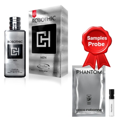 Chatler Robothic Men 100 ml + Perfume Sample Paco Rabanne Phantom