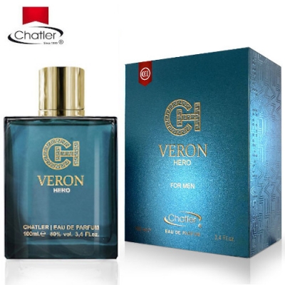 Chatler Veron Hero 100 ml + Perfume Sample Spray Versace Eros Pour Homme