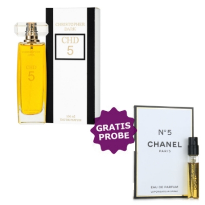 Christopher Dark CHD 5 EDP 100 ml + Perfume Sample Spray Chanel No. 5