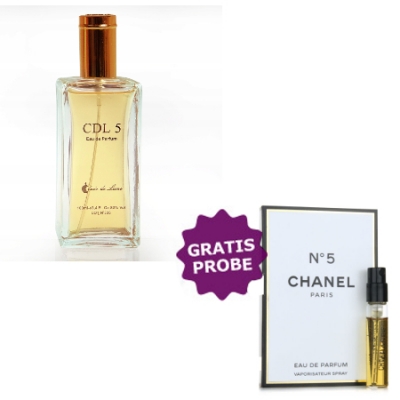 Clair de Lune CDL 5 EDP 100 ml + Perfume Sample Spray Chanel No. 5
