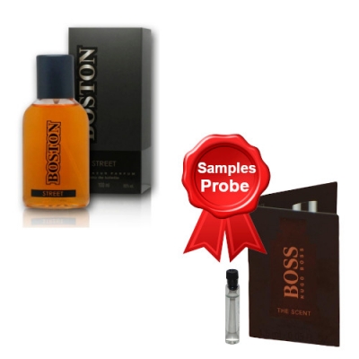 Cote Azur Boston Street 100 ml + Perfume Sample Spray Hugo Boss The Scent Him
