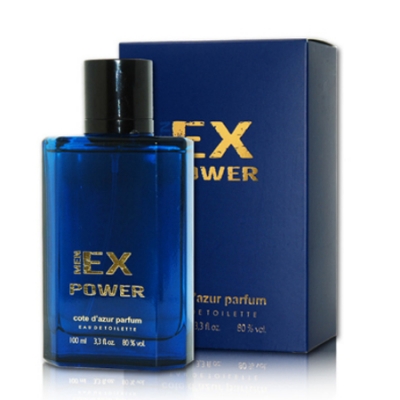 Cote Azur Ex Power Men 100 ml + Perfume Sample Spray Paco Rabane Pure XS Homme