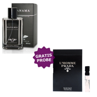 Cote Azur Panama Men 100 ml + Perfume Sample Spray Prada L'Homme