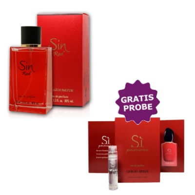 Cote Azur Sin Red, 100 ml + Perfume Sample Spray Giorgio Armani Si Passione