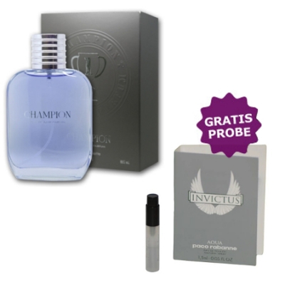 Cote Azur Champion 100 ml + Perfume Sample Spray Paco Rabanne Invictus