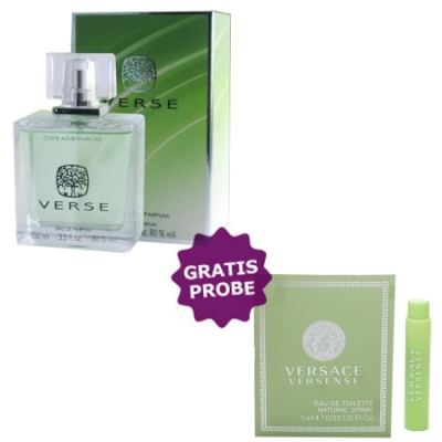 Cote Azur Verse Green 100 ml + Perfume Sample Spray Versace Versense