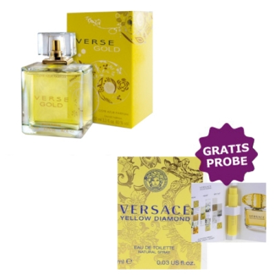 Cote Azur Verse Gold 100 ml + Perfume Sample Versace Yellow Diamond