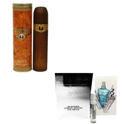 Cuba Gold Men 100 ml + Perfume Sample Spray Jean Paul Gaultier Le Male