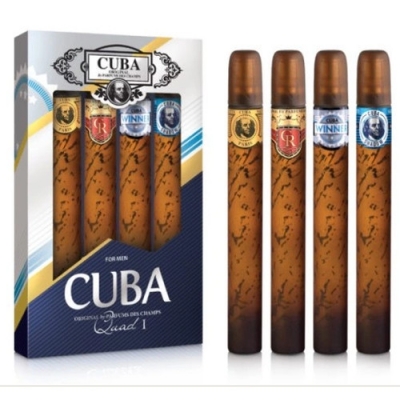 Cuba Quad Men - Gold, Royal, Shadow, Winner - Set for Men 4 x 35 ml