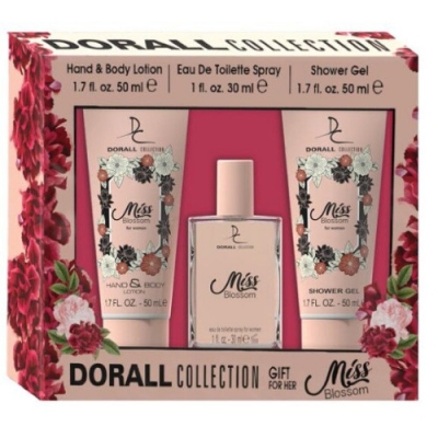 Dorall Miss Blossom - Set for Women, Eau de Toilette, Body Lotion, Shower Gel