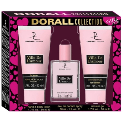 Dorall Ville De L' amour - Set for Women, Eau de Toilette, Body Lotion, Shower Gel