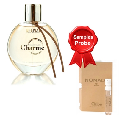JFenzi Charme Diamonde 100 ml + Perfume Sample Spray Chloe Nomade