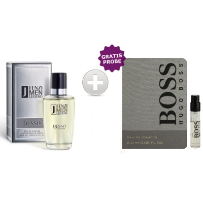 JFenzi Desso Legend Men 100 ml + Perfume Sample Spray Hugo Boss Bottled