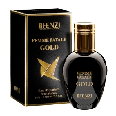 JFenzi Femme Fatale Gold 100 ml + Perfume Sample Spray Lady Gaga Fame