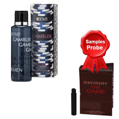 JFenzi Gambler 100 ml + Perfume Sample Spray Davidoff The Game