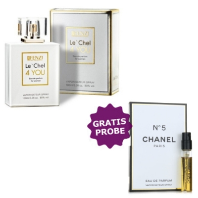 JFenzi Le Chel 4 You EDP 100 ml + Perfume Sample Spray Chanel No. 5