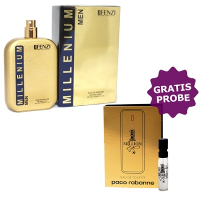 JFenzi Millenium Men 100 ml + Perfume Sample Spray Paco Rabanne 1 Million