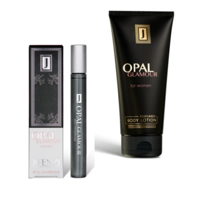 JFenzi Opal Glamour - Promotional Set for Women, Roll-on 10 ml, Body lotion 200 ml