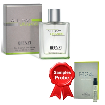 JFenzi Uranos All Day Homme 100 ml + Perfume Sample Spray Hermes H24