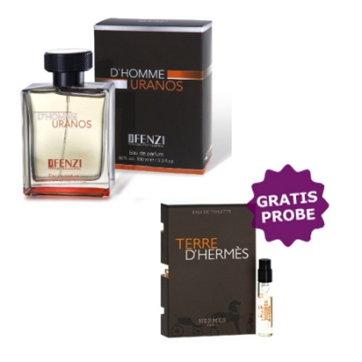 JFenzi Uranos D'Homme 100 ml + Perfume Sample Spray Hermes Terre D'Hermes