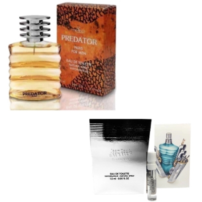 Fragrantia Secrets Predator 100 ml + Perfume Sample Spray Jean Paul Gaultier Le Male