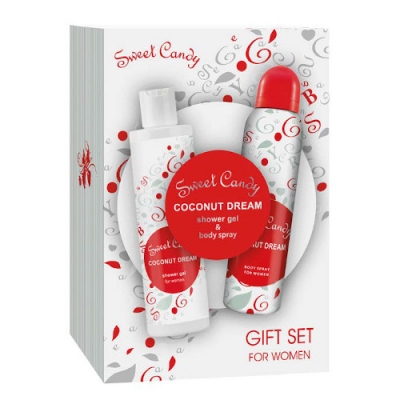 Jean Marc Sweet Candy Coconut Dream - Set, Shower Gel, Deodorant