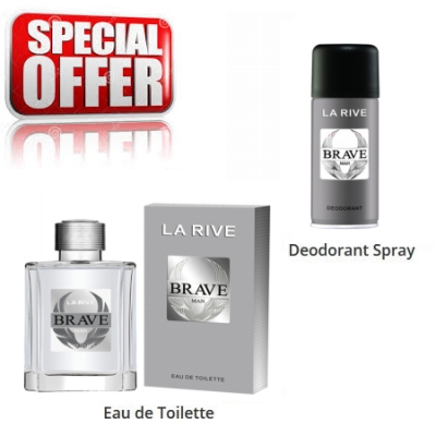 La Rive Brave Men - Promotional Set, Eau de Toilette, Deodorant