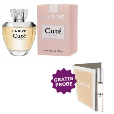 La Rive Cute 90 ml + Perfume Sample Spray Chloe Eau de Toilette