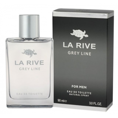 La Rive Grey Line 90 ml + Perfume Sample Lacoste Pour Homme