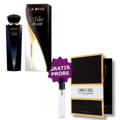 La Rive Miss Dream 100 ml + Perfume Sample Carolina Herrera Good Girl
