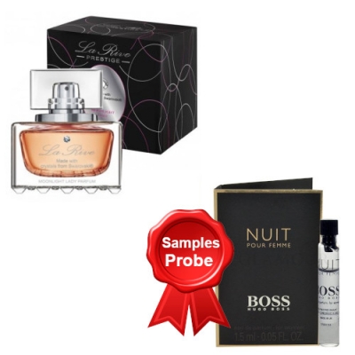 La Rive Prestige Moonlight Lady 75 ml + Perfume Sample Spray Hugo Boss Nuit Femme