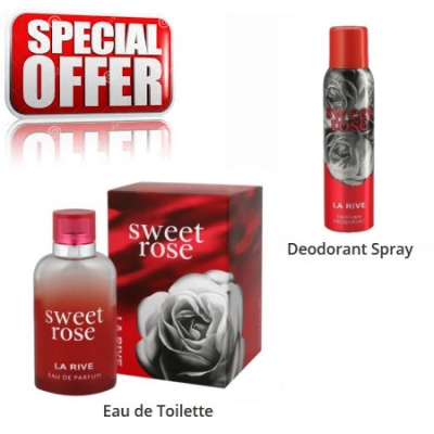 La Rive Sweet Rose - Promotional Set, Eau de Parfum, Deodorant