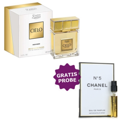 Lamis Cielo Pour Femme de Luxe EDP 100 ml + Perfume Sample Spray Chanel No. 5