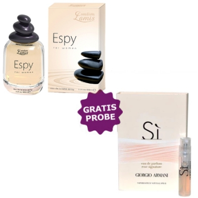 Lamis Espy Women 100 ml + Perfume Sample Spray Giorgio Armani Si